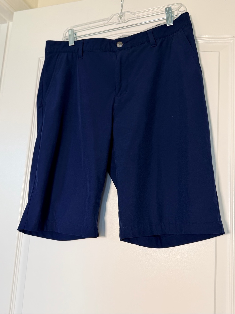 adidas Men's Navy Flat Front Performance Shorts